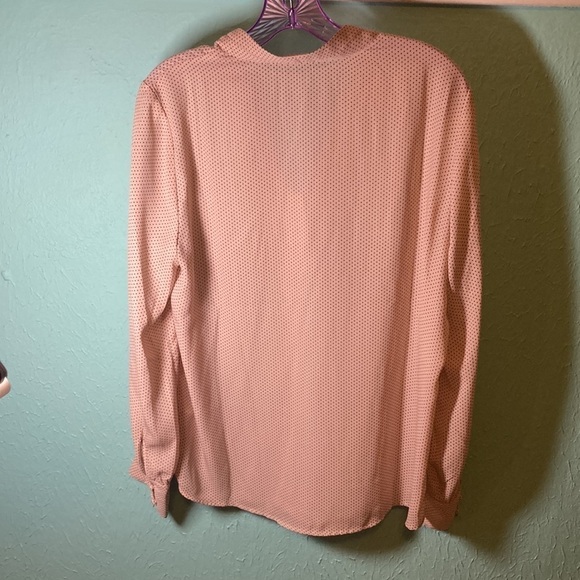 Adriana Papell pink polka dot blouse - Picture 5 of 6